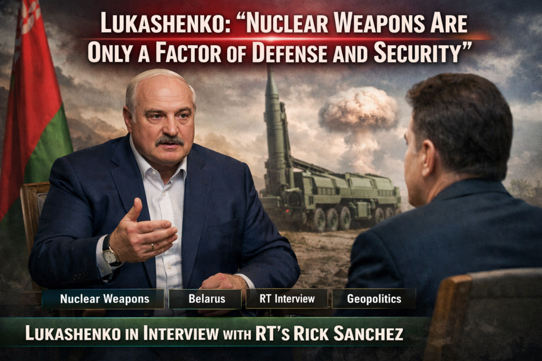 Belarus President Lukashenko: Nuclear Weapons Are “Only a Factor of Defense and Security”