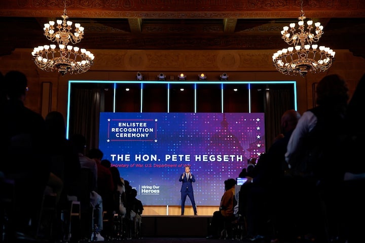 2EBYVA3V3BKDJMRWJZUK7WTUVI Hegseth Warns Europe of Immigration at D-Day Event