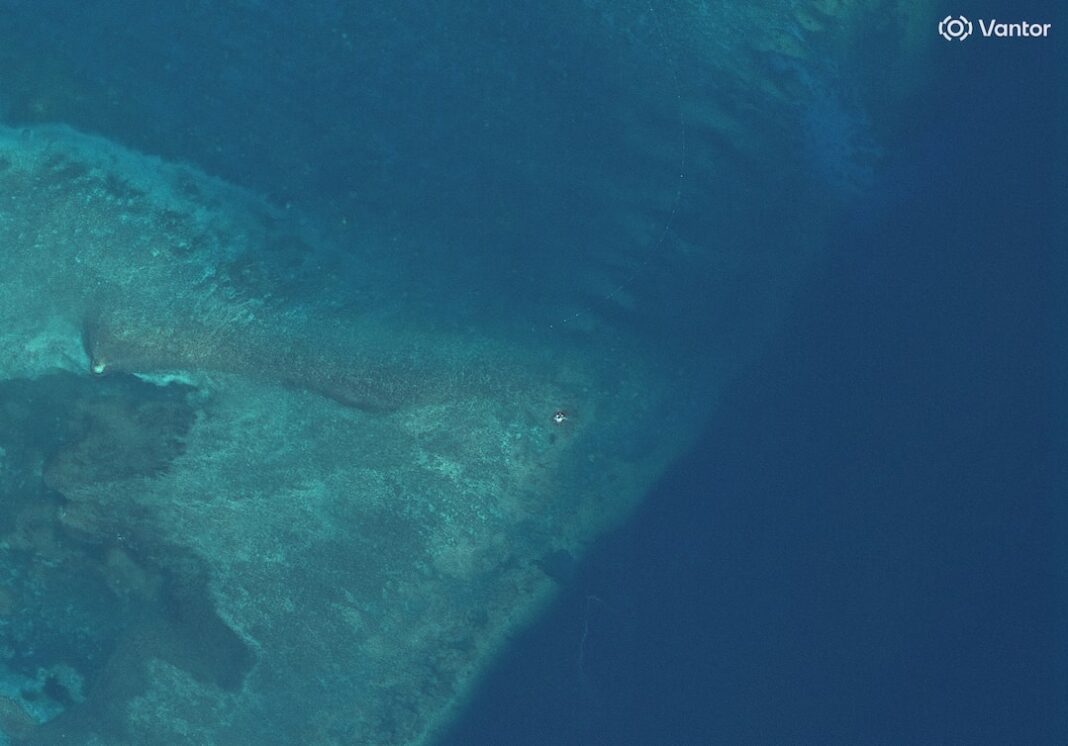Satellite Images Spot Structure at Scarborough Shoal